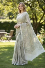 Printed Organza Saree