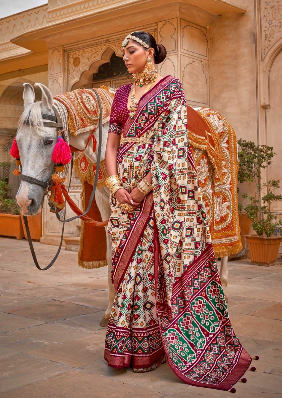 Patola Mercerized Silk Saree