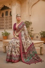 Patola Mercerized Silk Saree - Image 2