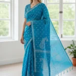 Blue Chikankari Saree