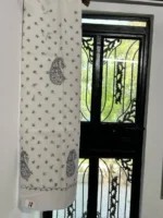 White Chikankari Saree - Image 3