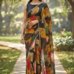 Multicolor Chiffon Saree