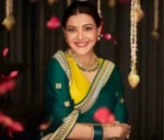 Bottle Green Dola Silk saree - Image 2