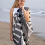 Grey & White  Khadi Cotton  Saree