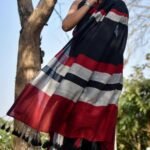 Multicolor Khadi Cotton  Saree