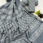 Beautiful Hand block Printed Cotton suits with mulmul cotton Dupatta